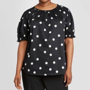 Ava & Viv Polka Dot Blouse